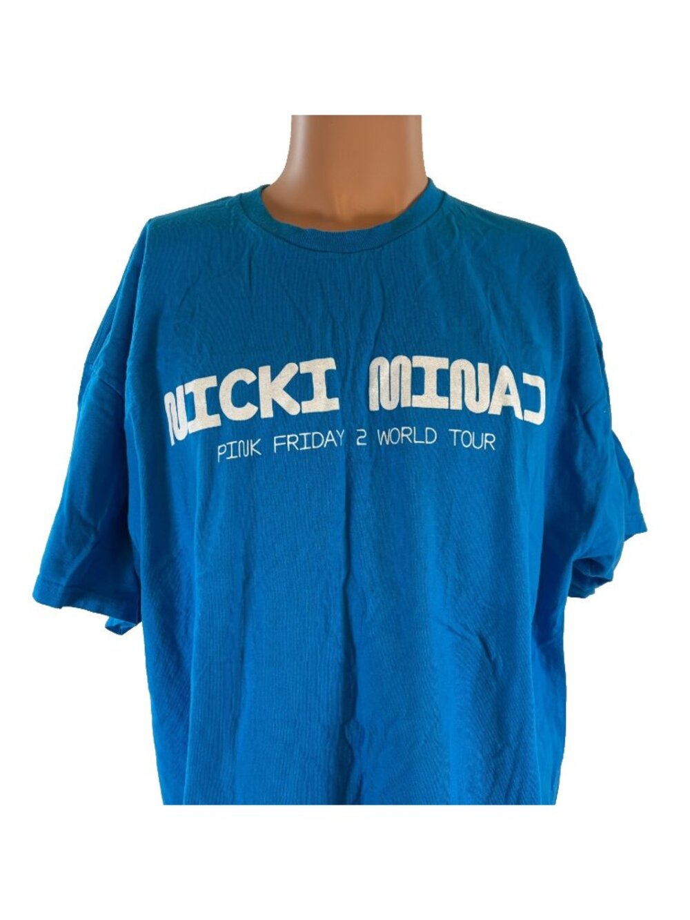 Nicki Minaj Pink Friday 2 Tour T Shirt Mens Size 2XL Local Crew Member Blue